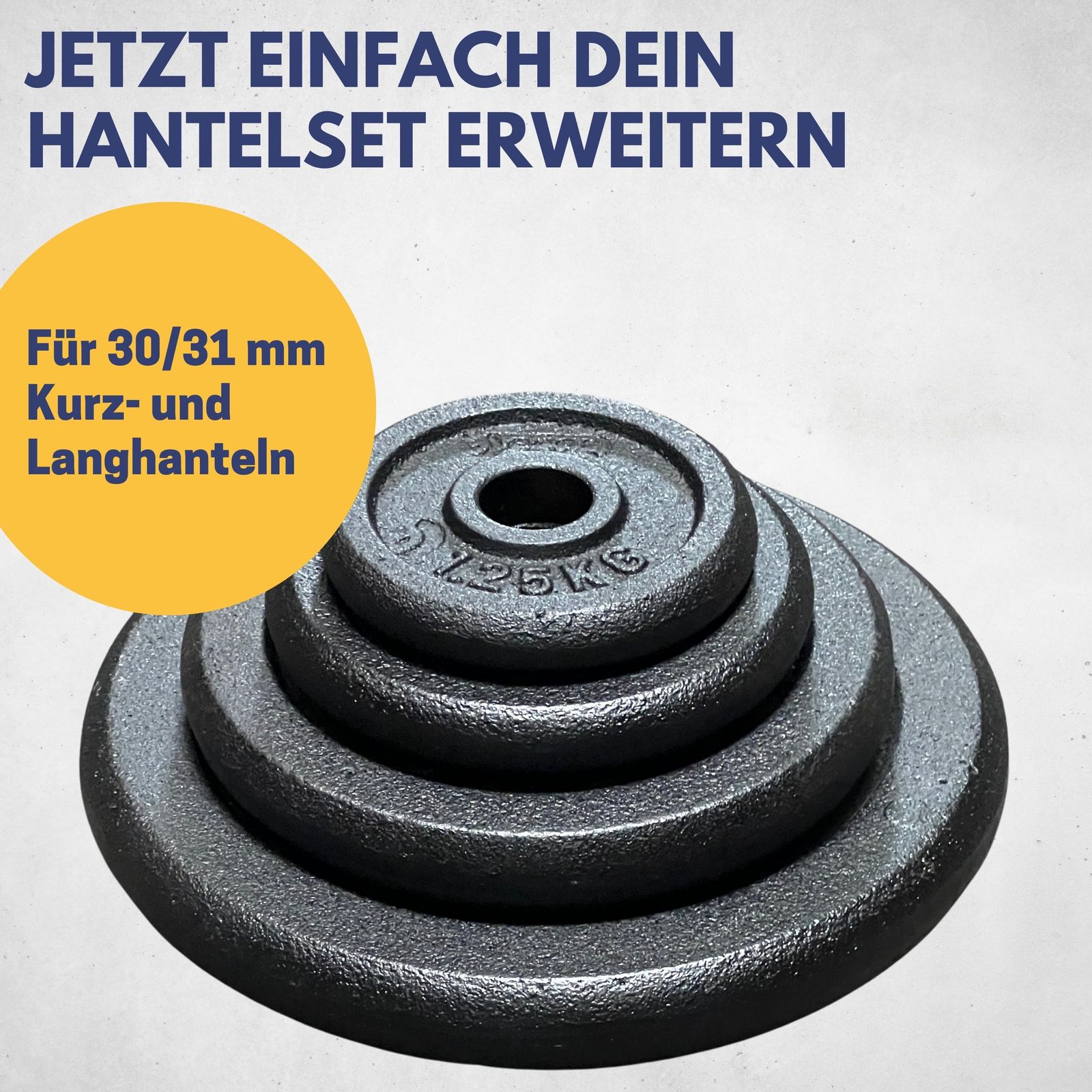 Hantelscheiben, verschiedene Gewichtsausführungen