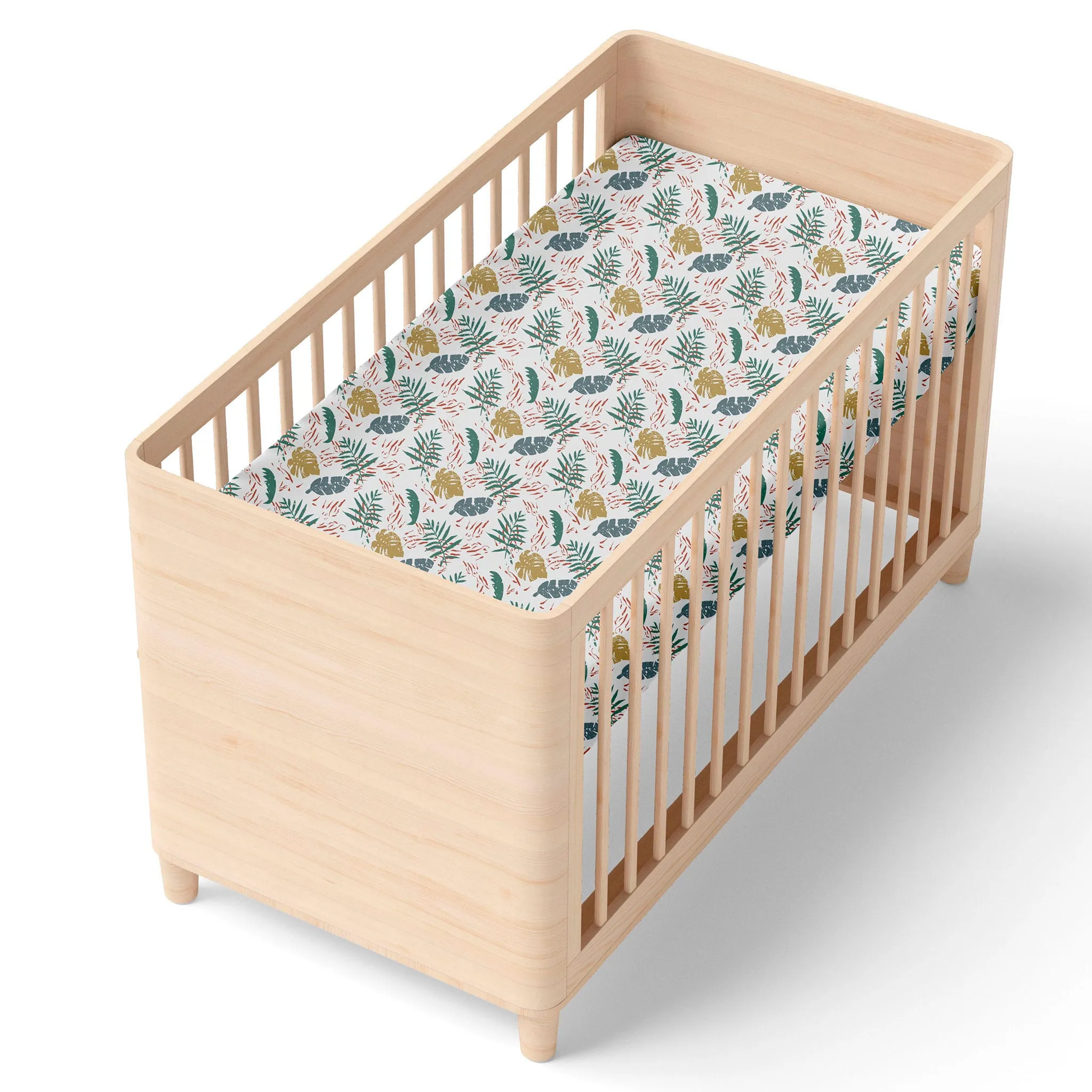 Origami Maison Drap Contour pour Lit de Bébé - Tropical