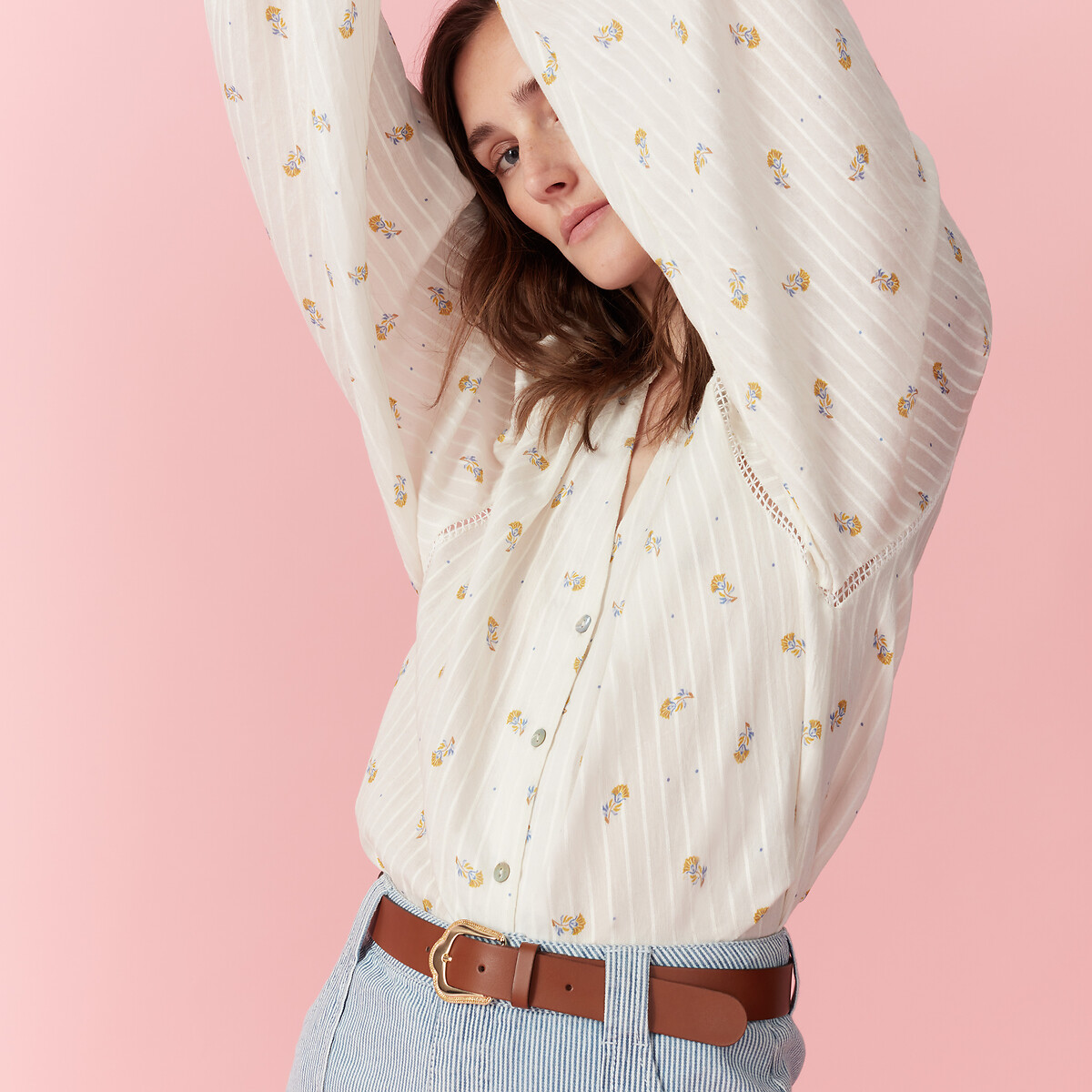COLEÇÕES LA REDOUTE<br>Cinto de couro estilo western