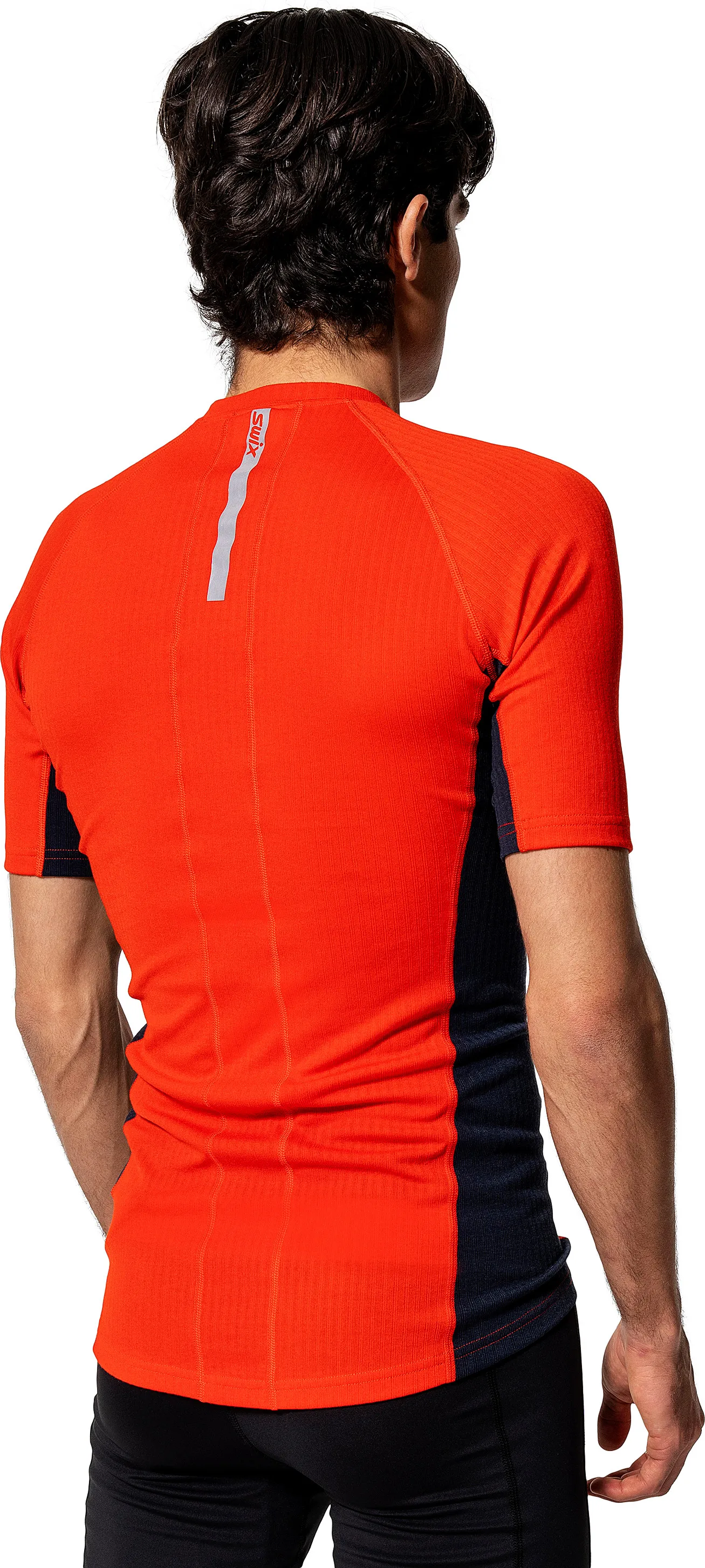 Swix Men's Roadline RaceX Short Sleeve Fiery Red/Dark Navy