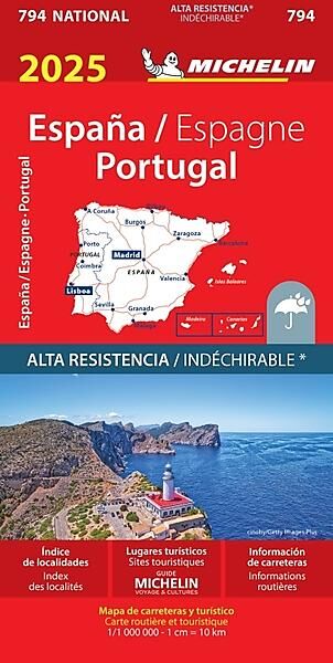 MICHELIN - 794 ESPAGNE PORTUGAL INDECHIRABLE MICHELIN