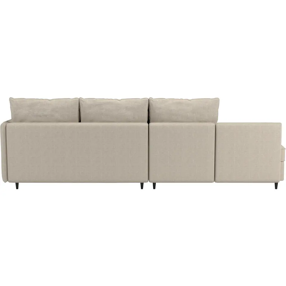 Lindhus - Bank met chaise longue omkeerbaar in stof crème