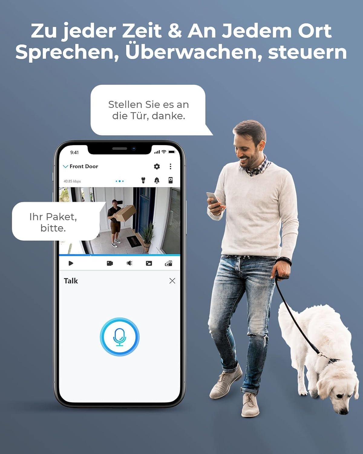 Reolink 12MP Überwachungskamera Set Aussen, 4X PoE IP Kamera Outdoor Innen, Spotlights, Personen-/Fahrzeugerkennung, 2-Wege-Audio, 24/7 Aufnahme, Farb-/IR-Nachtsicht, 8CH 2TB HDD NVR, RLK8-1200B4-A