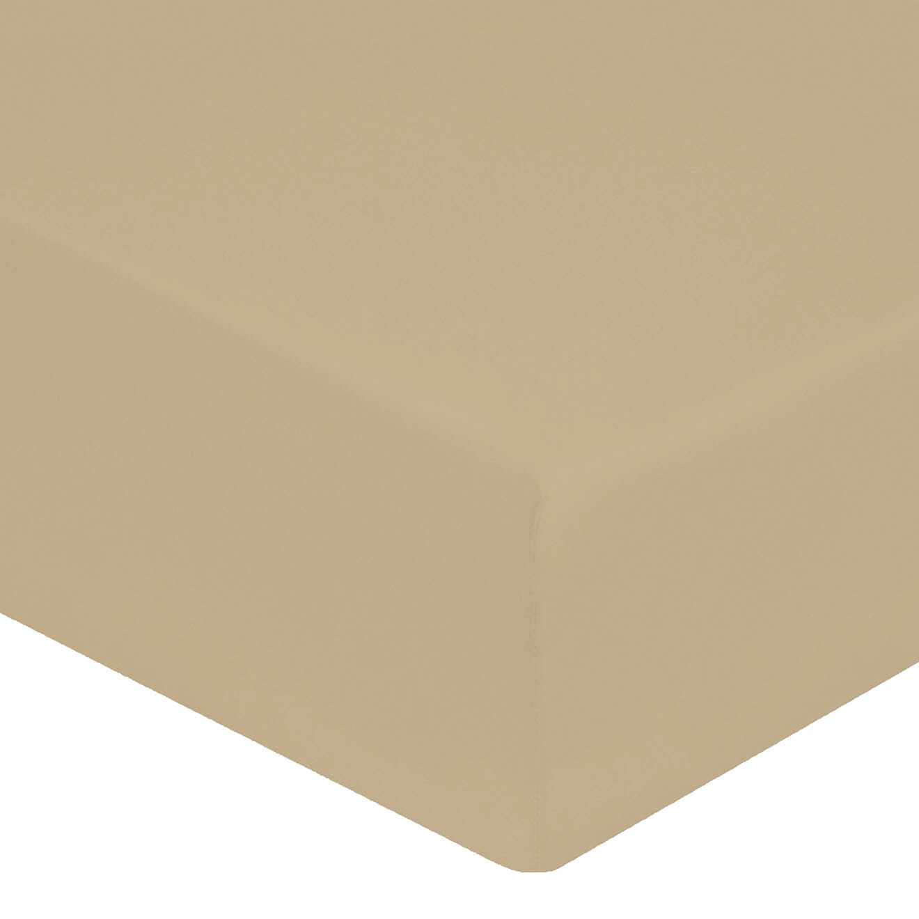 United by PDC Drap housse 100% Satin de Coton bonnet 30 cm ficelle