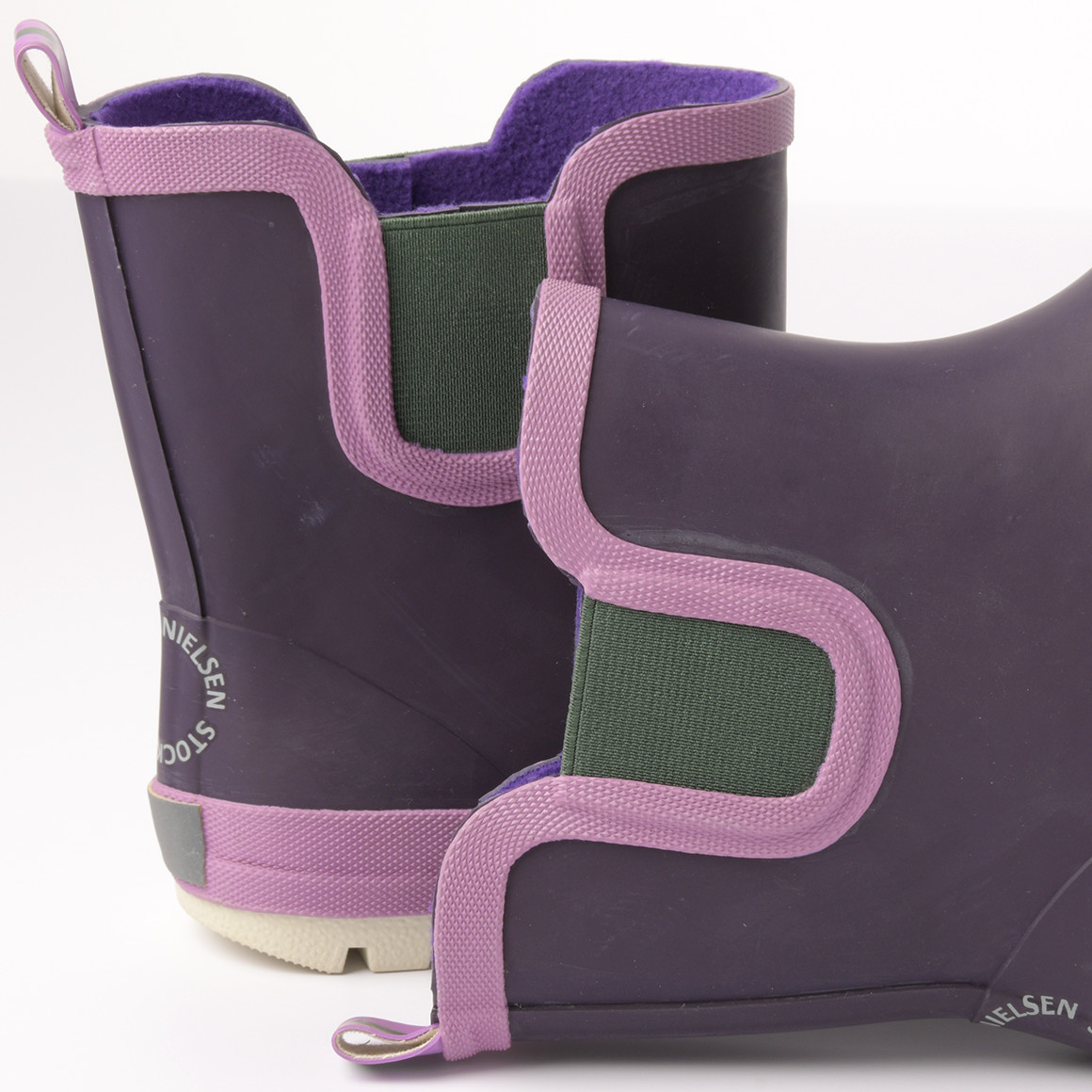 Topolino Mädchen Gummistiefel mit niedrigem Schaft dunkellila / helllila / dunkelgrün