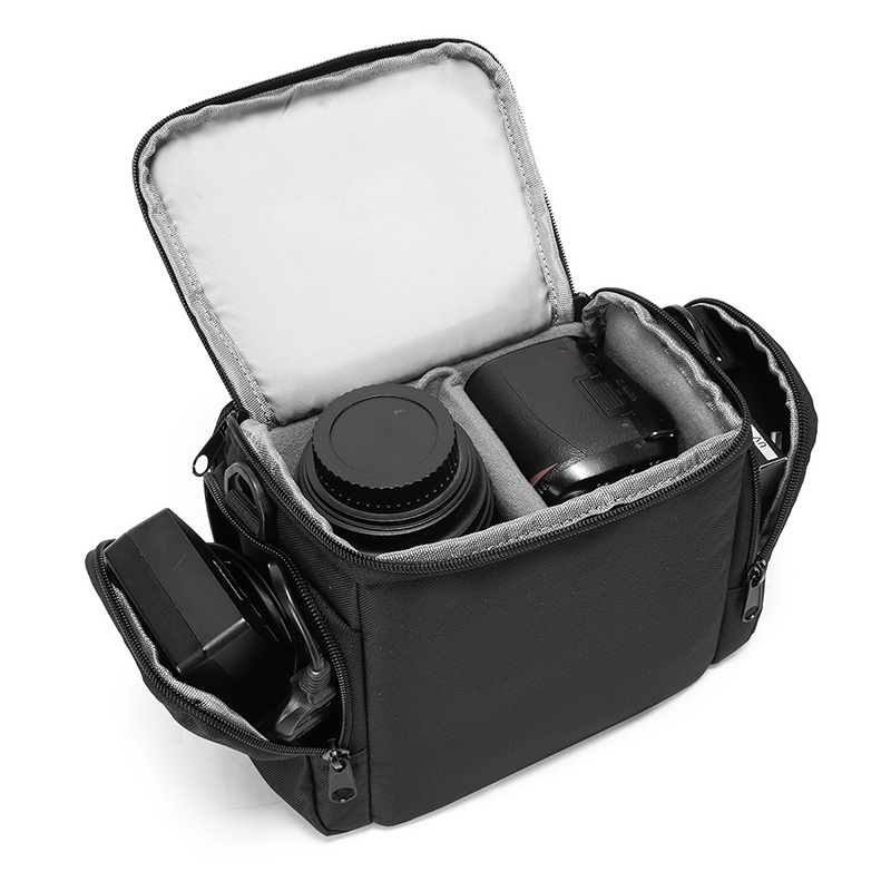 (21x13cm) Wasserdichte DSLR Schulter Kameratasche für Spiegelreflexkameras  - Schwarz