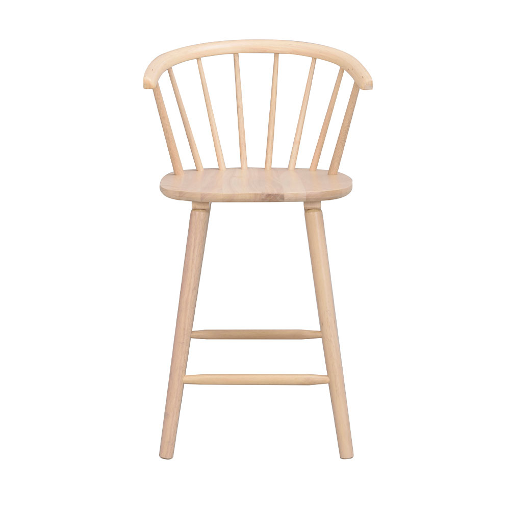 Carmen houten barkruk - 96 cm hoog Whitewash