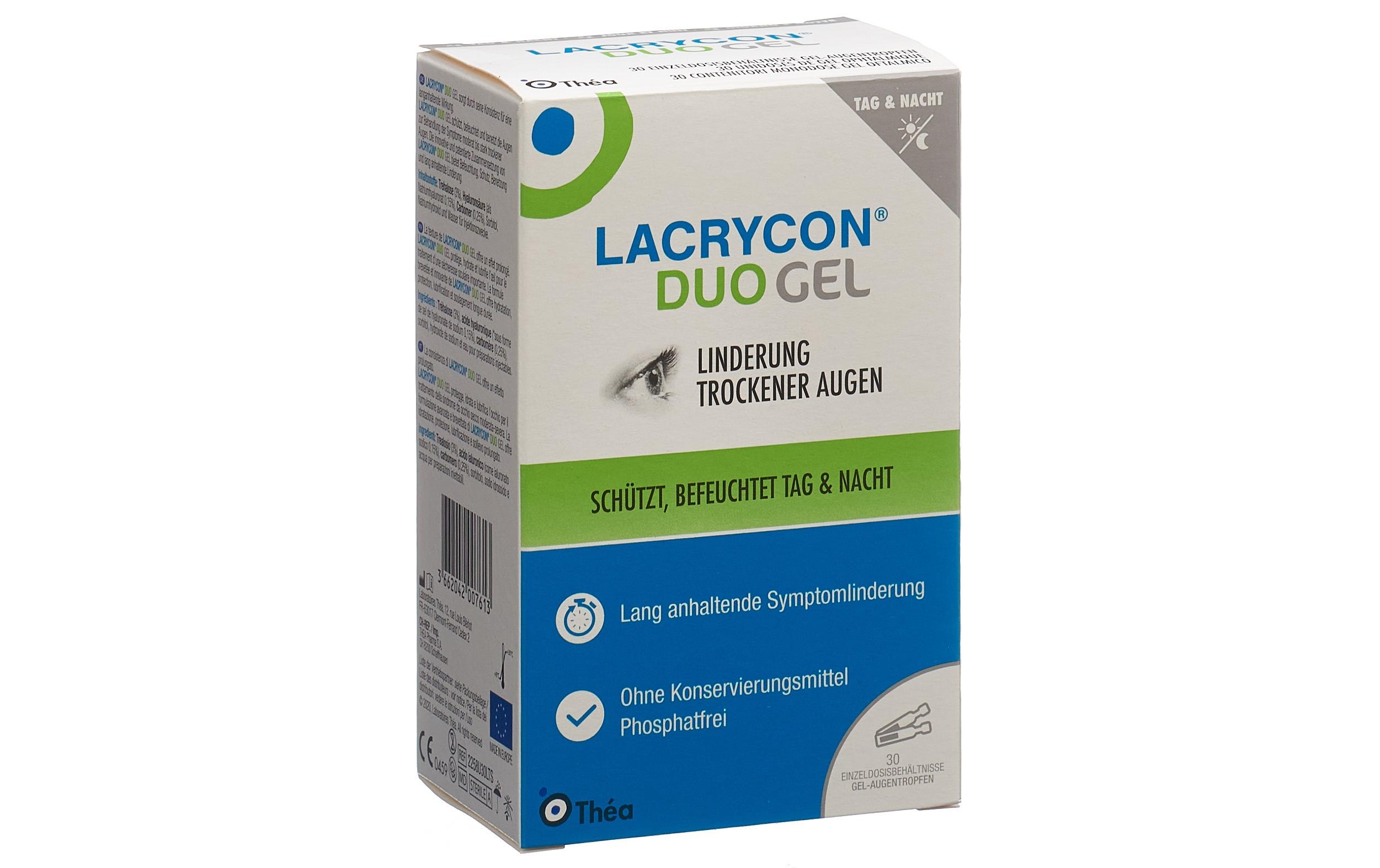 Augentropfen Lacrycon Duo Gel 30 x 0.4 gAugentropfen bei schweren, trockenen Augen