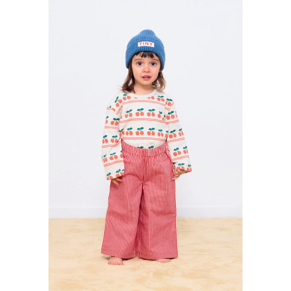 Køb TinyCottons Light Cream Heather Cherry Pattern Rib Bluse