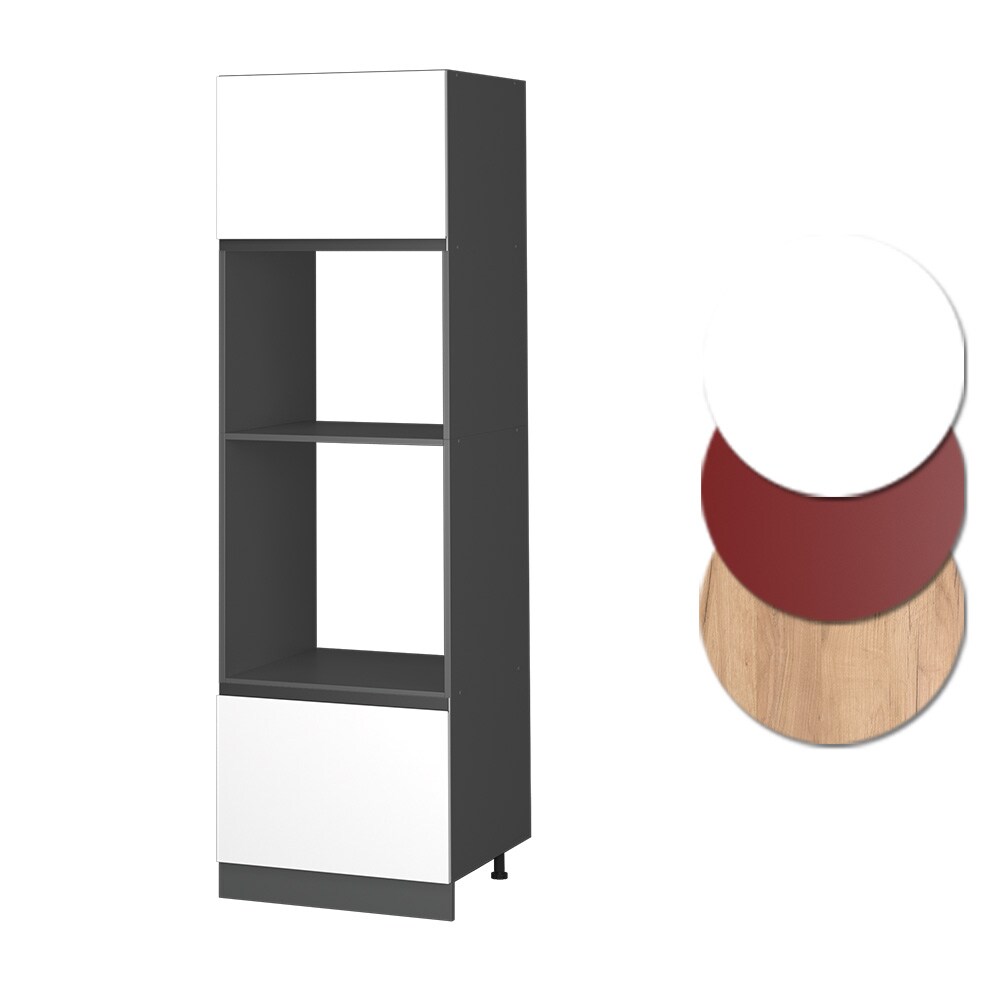 Vicco Mikrowellenschrank Küchenschrank Küchenmöbel R-Line J-Shape Anthrazit Weiß 60 cm modern