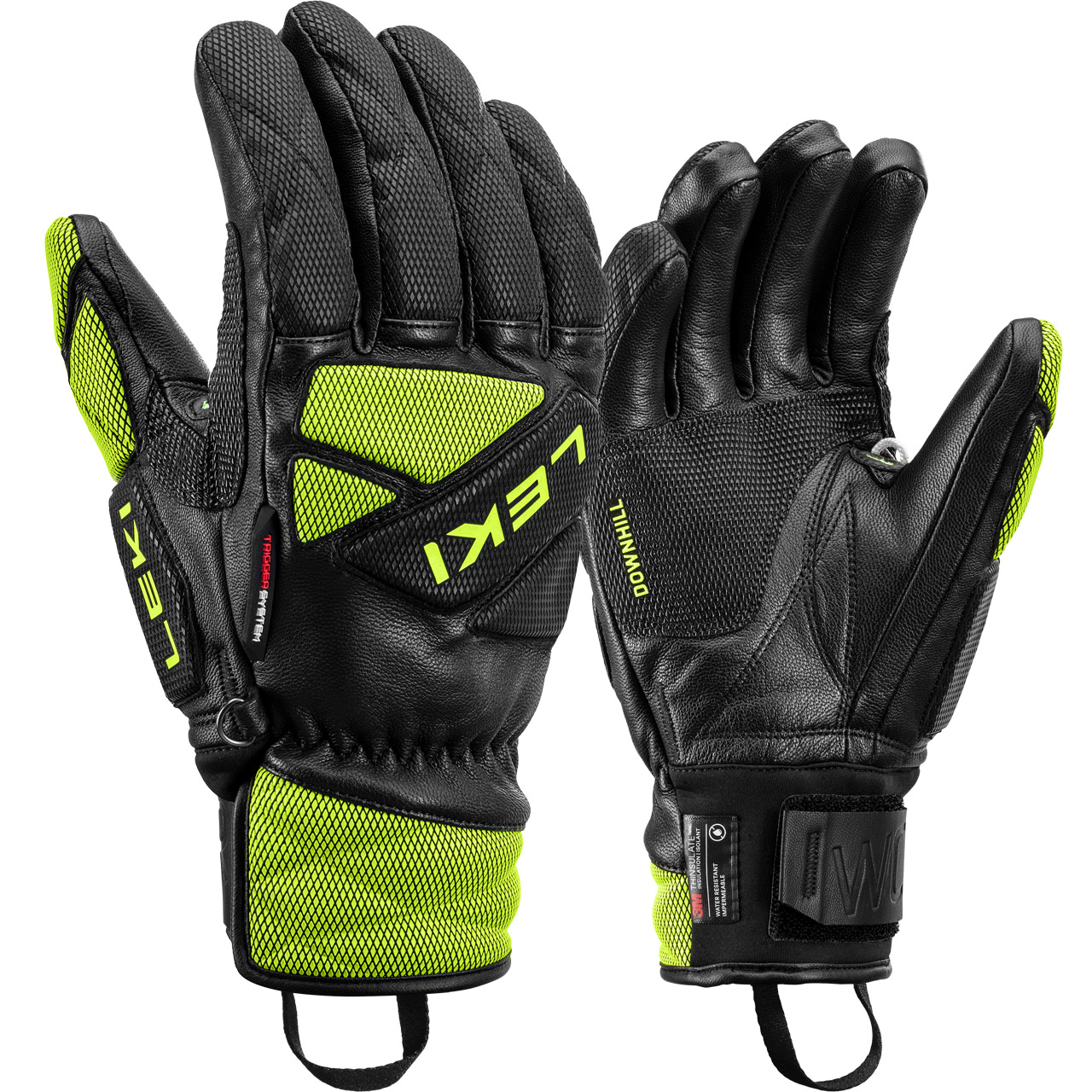 Leki Herren Handschuh WCR VENOM DOWNHILL 3D black/ice lemon | Leki | L | Brands | XSPO-Fashion