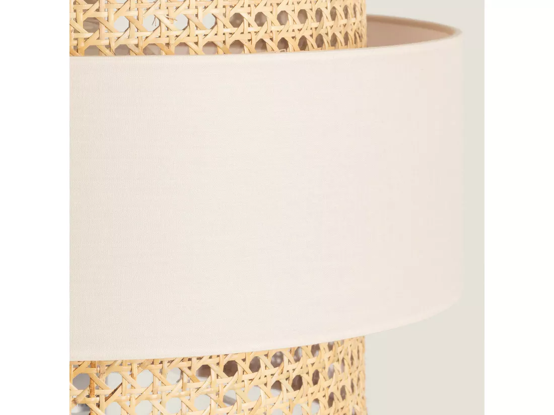 Lampadaire Métal et Tissu Amaia Beige