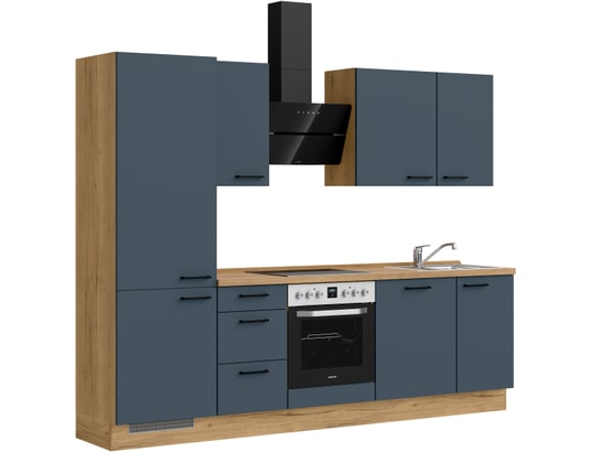 CONCEPT1 - Pack Cuisine Carena 270cm H6 Gauche Bleu fjord ultra-mat