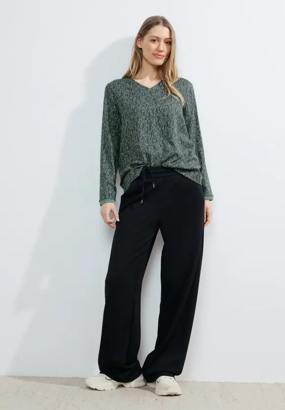 Bluse mit Minimalprint - strong khaki