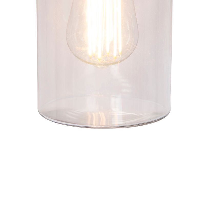 Moderne hanglamp zwart met glas IP44 - Jarra