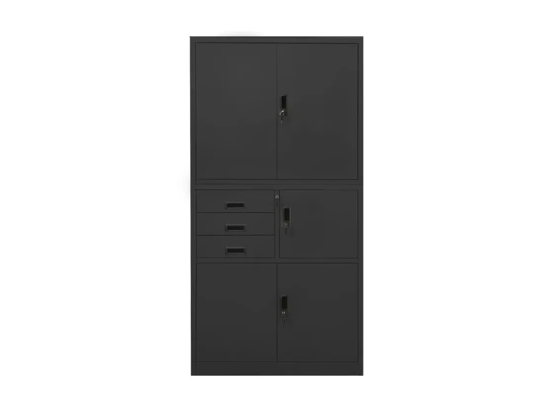 Armoire de bureau Anthracite 90x40x180 Acier 2