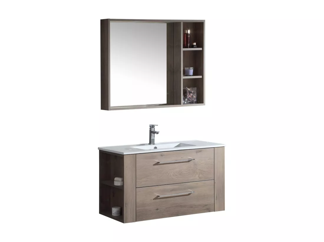 Ensemble meuble de salle de bain 100 cm Aquanoma