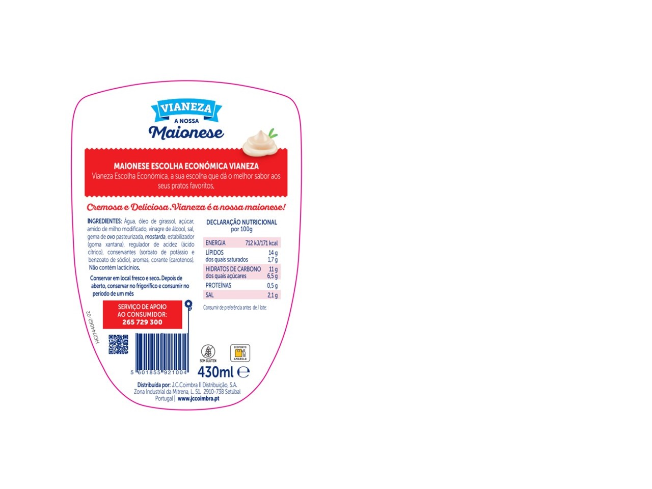 MAIONESE VIANEZA ESCOLHA ECONÓMICA 430ML
