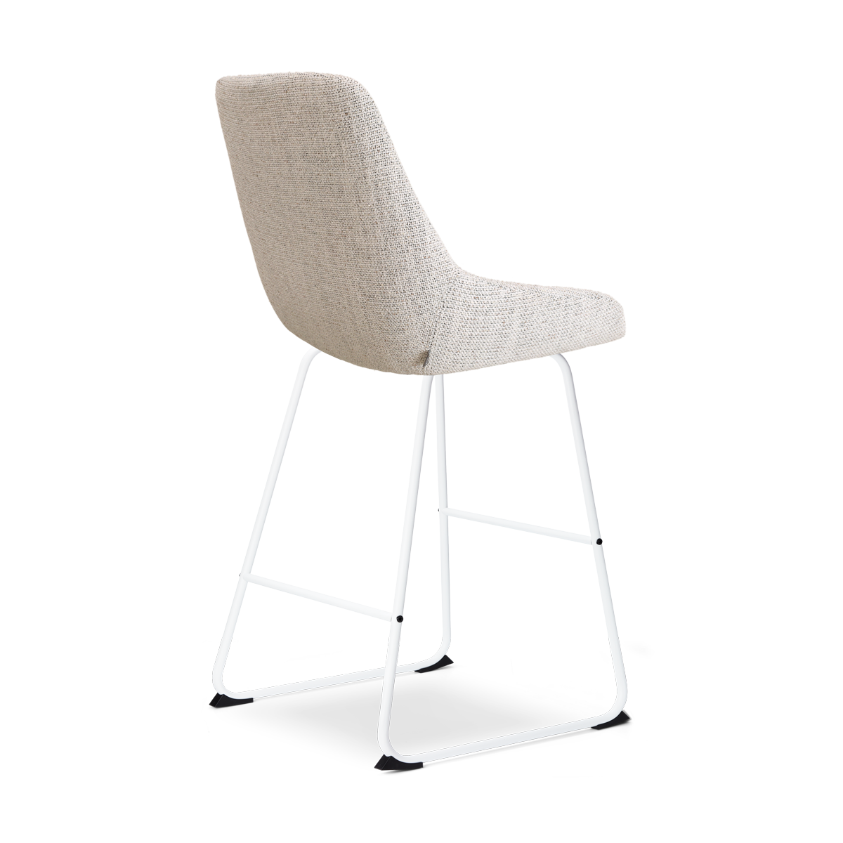 Barkruk Nino-Isa grjis beige gemêleerd - wit 75 cm