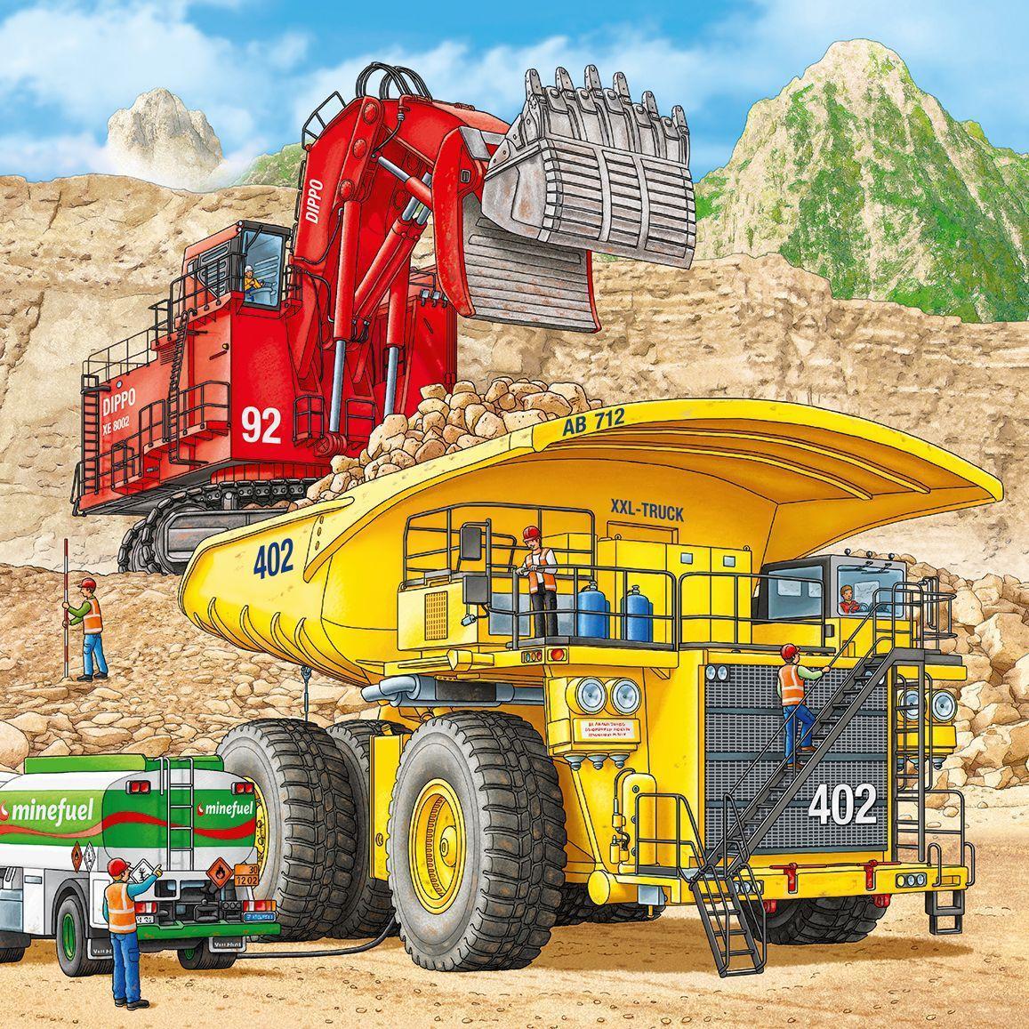 Puzzle GROßE MASCHINEN 3x49-teilig