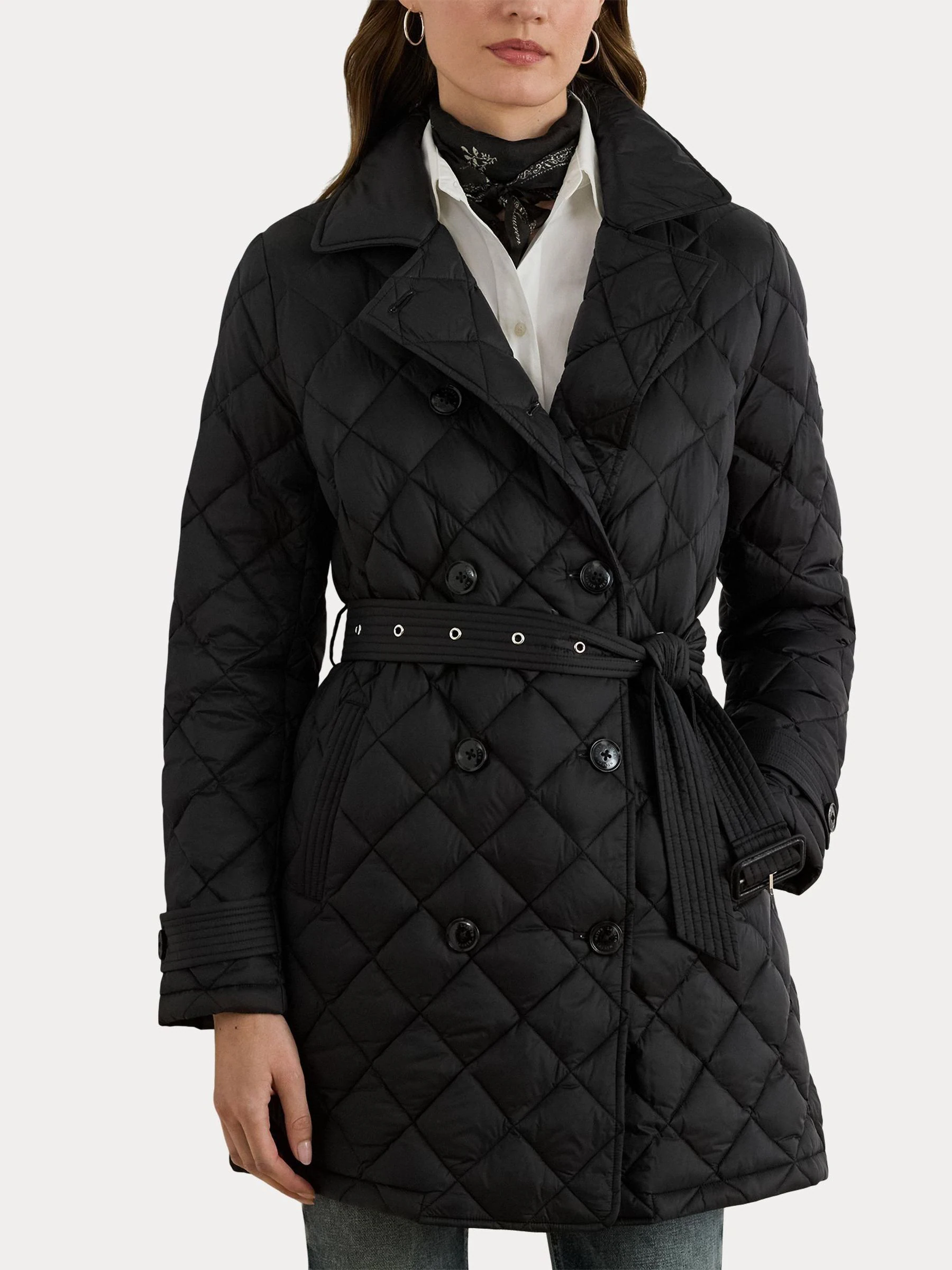 Lauren Ralph Lauren Diamond Quilted Trench Coat