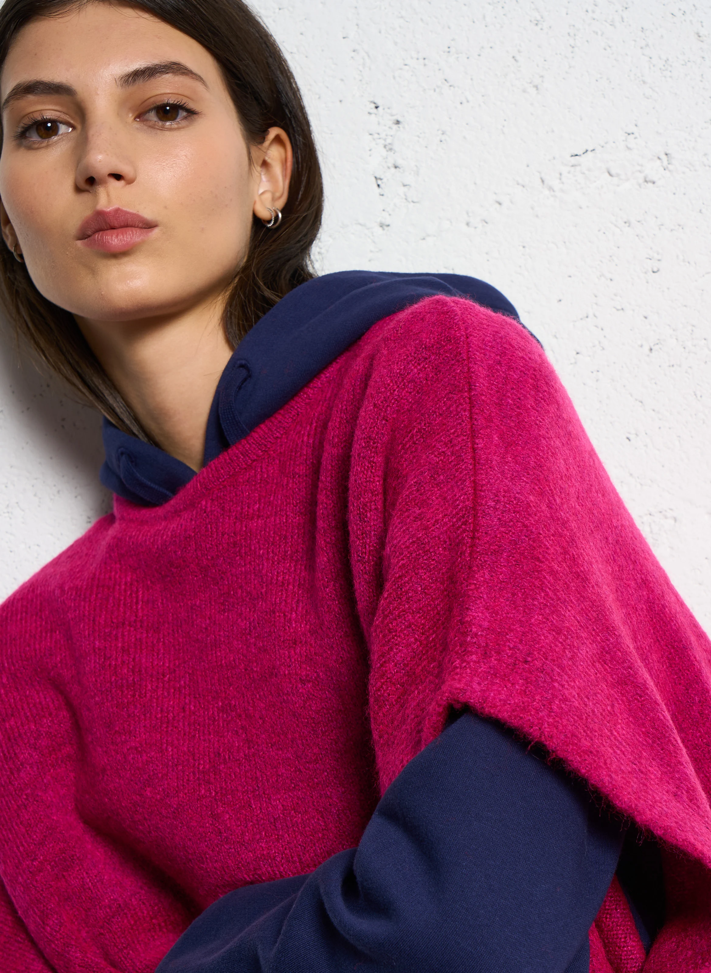 ADA - Pull oversize à col rond | Rose
