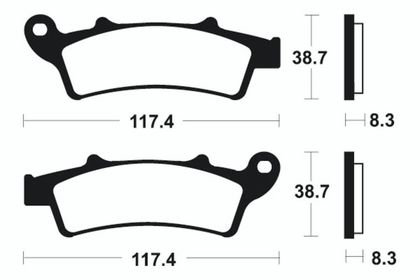 Plaquettes de freins Tecnium Maxi Scooter métal fritté - MSS261