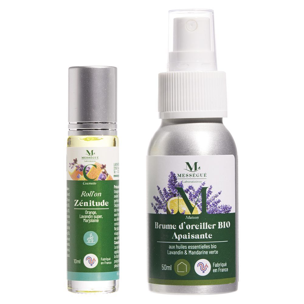 Coffret Mességué roll-on zénitude et brume d'oreiller Bio apaisante