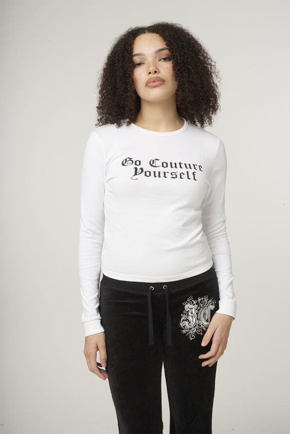 Juicy Couture GO COUTURE LS TSHIRT White