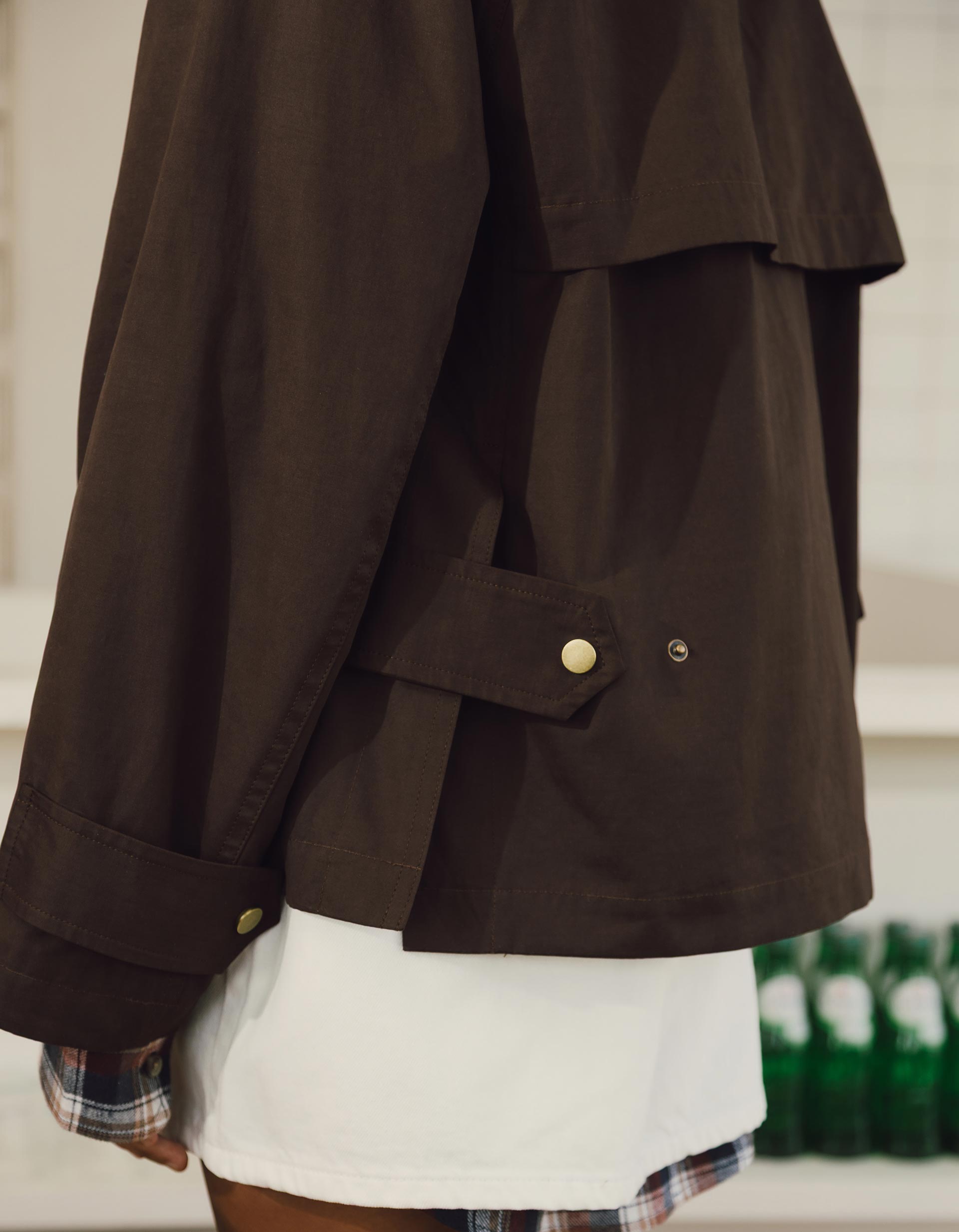 Parka, Mulher, Castanho Escuro