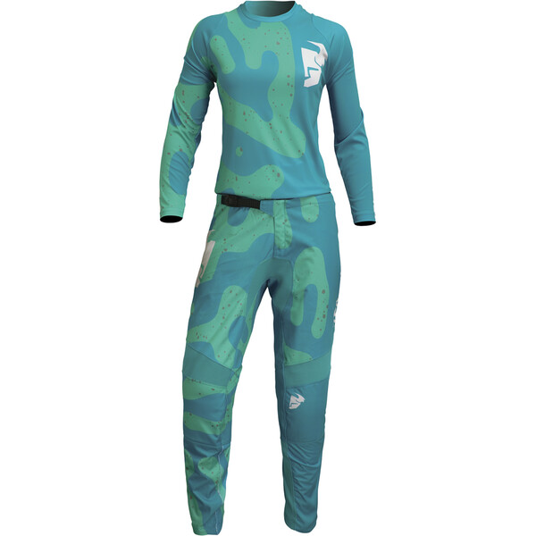 Thor Motocross - Pantalon femme Sector Disguise Bleu / Vert