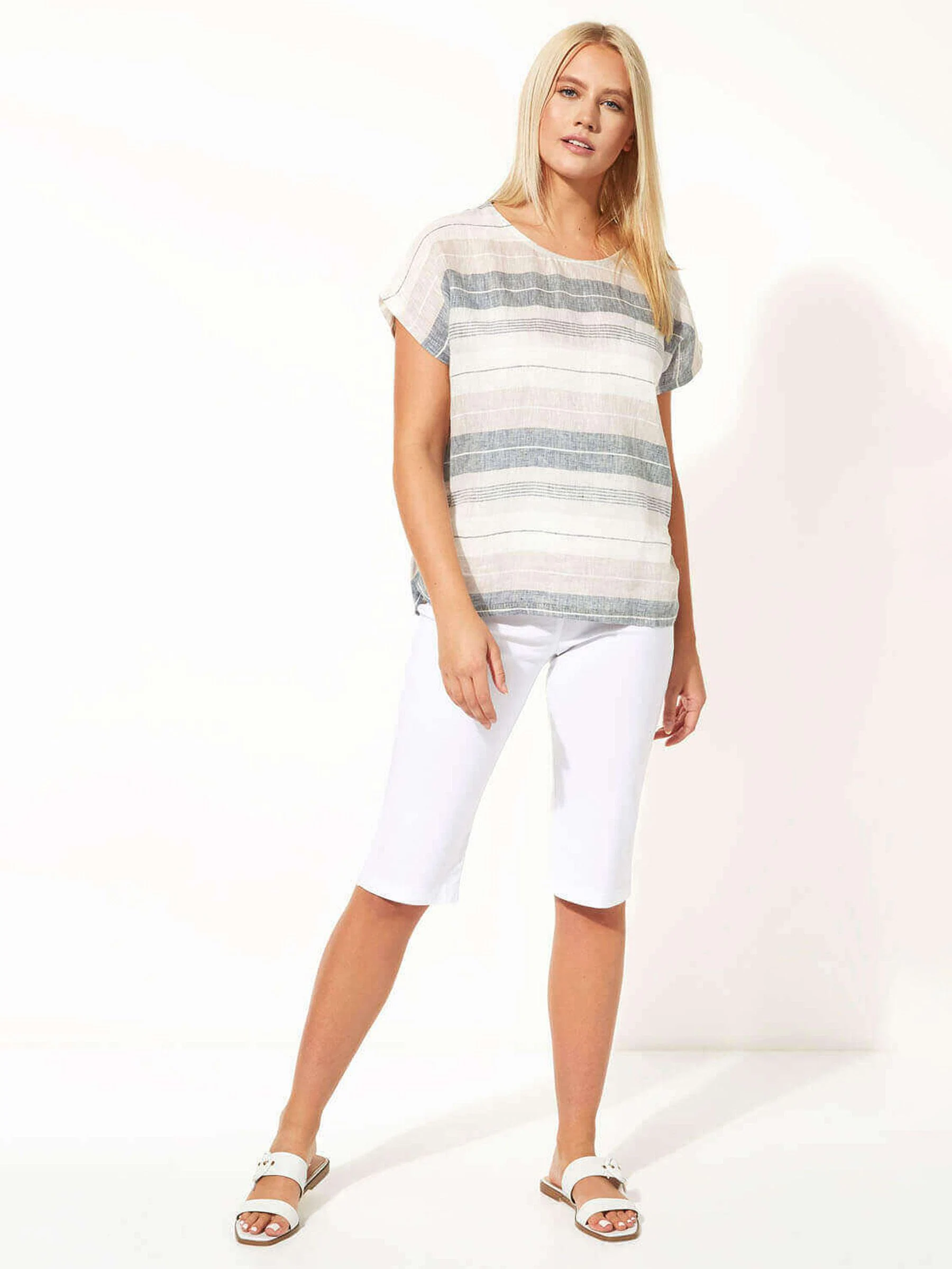 Wit - Roman - Knielange stretchshort