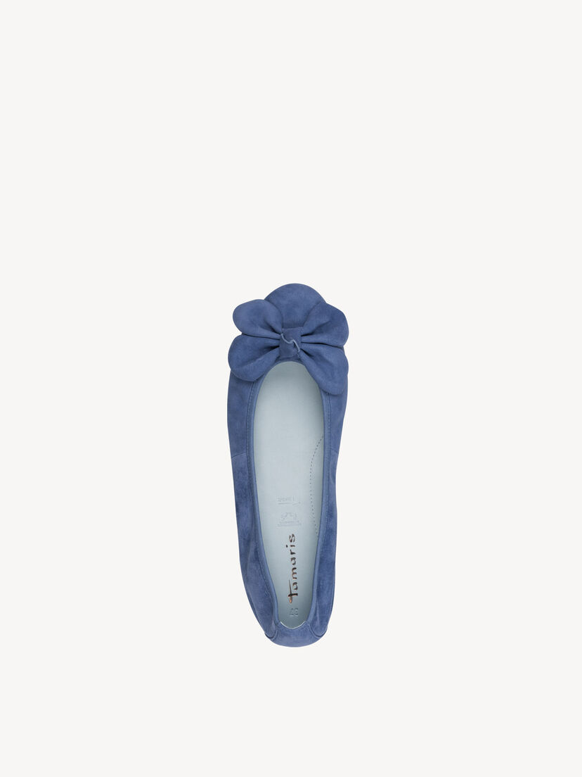 Leren Ballerina - blauw