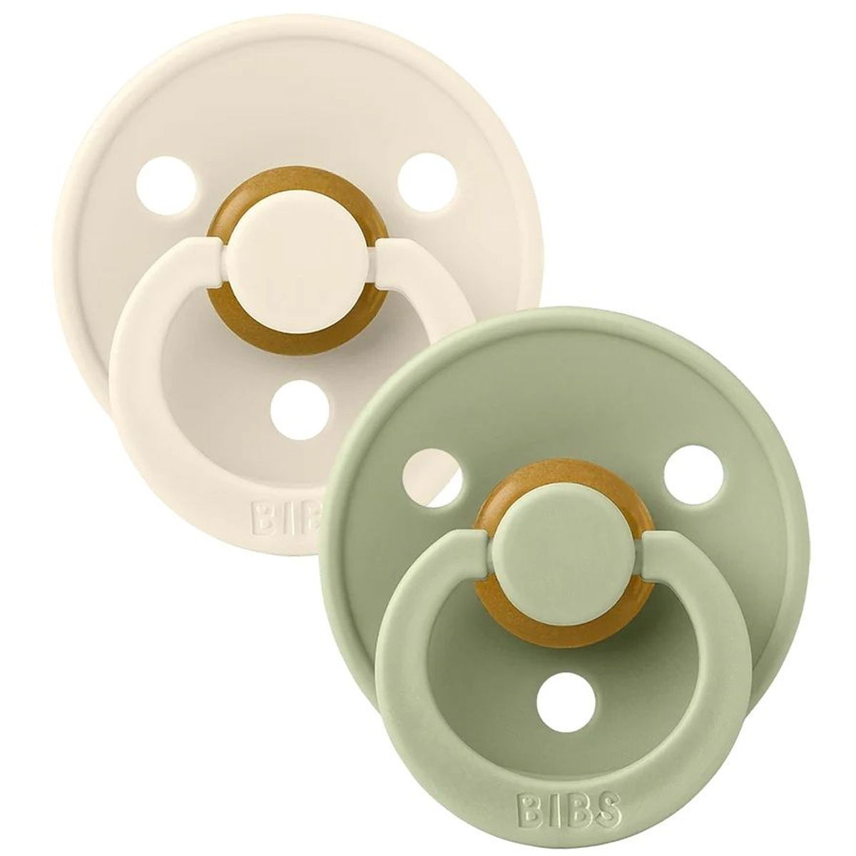BIBSBIBS   Schnuller Colour Latex Symmetrical 2er Pack ivory/sage 6-12M