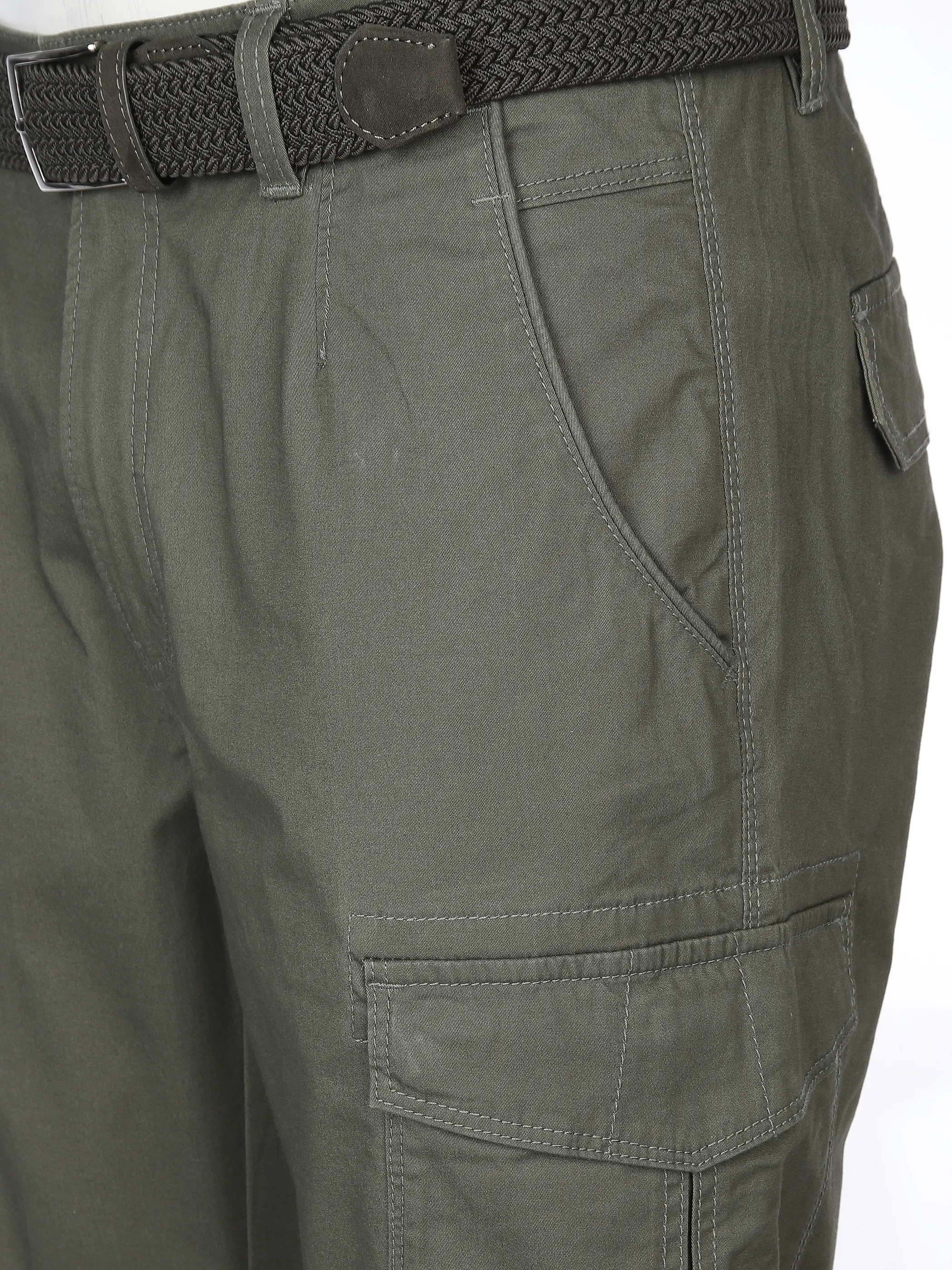 Herren Cargohose mit Flechtgürtel