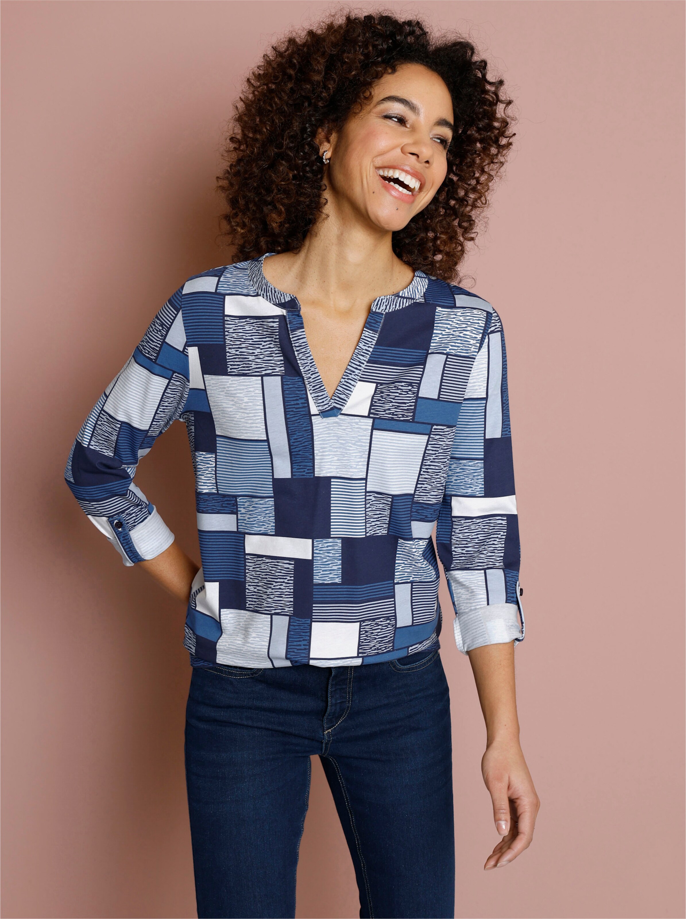 Langarmshirt mit Krempel-Ärmeln