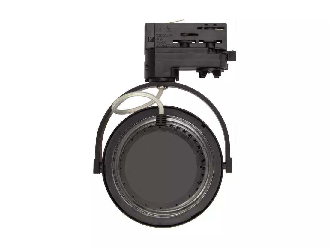 Spot LED sur Rail Triphasé CREE AR111 15W Dimmable Noir 4000K Blanc neutre