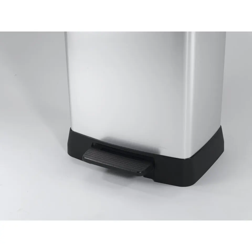 Curver Decobin Prullenbak- 50L - 39x29x72 cm - Zilver Metallic