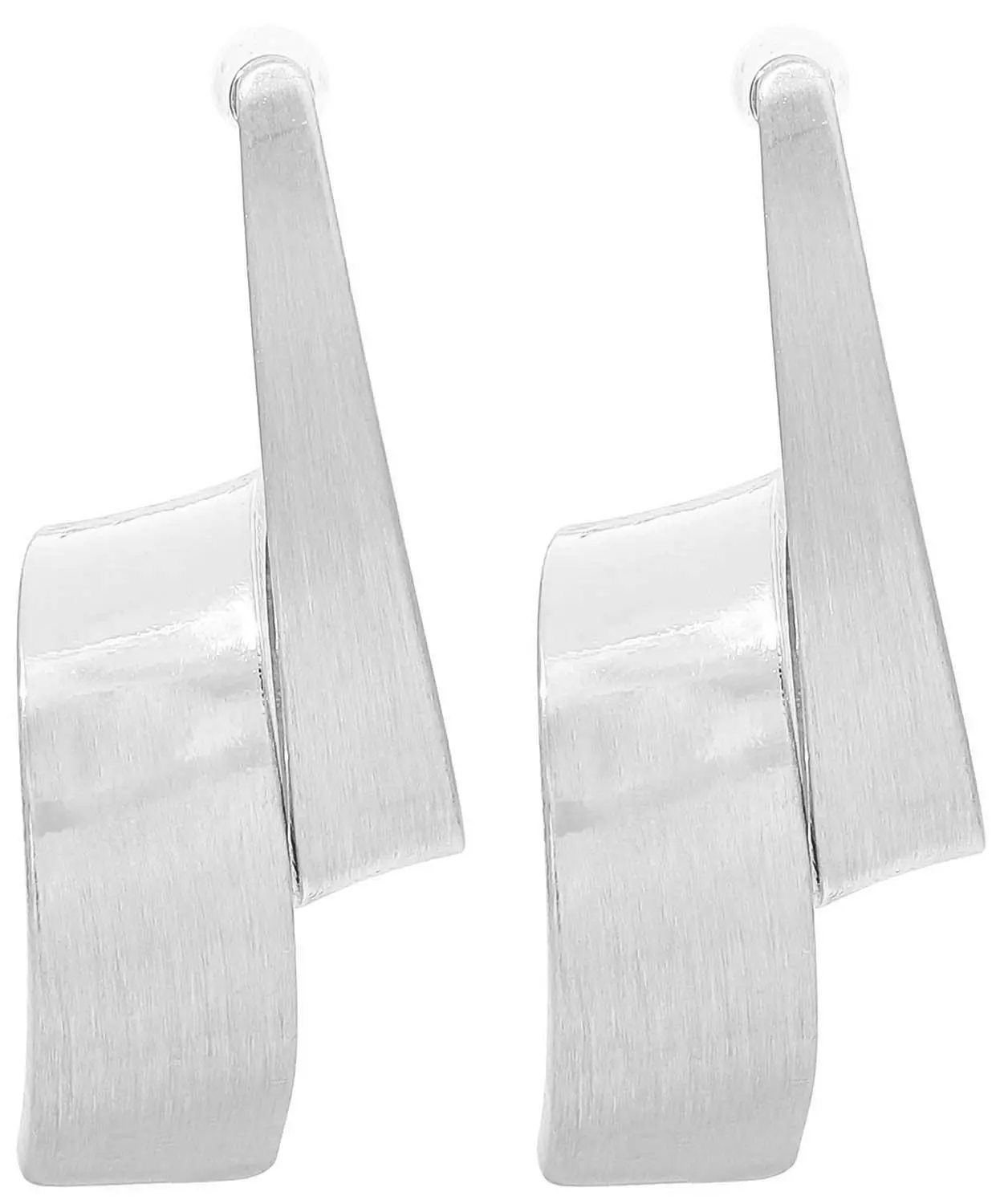 Ohrstecker - Curved Silver