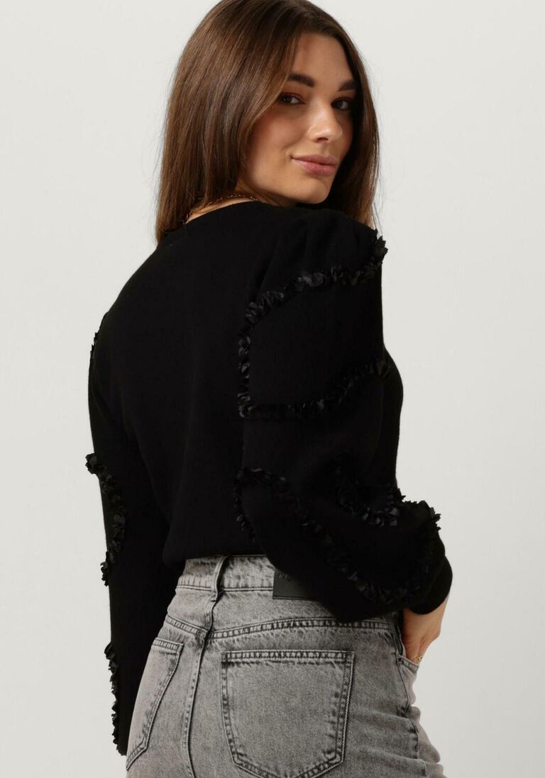 OBJECT zwarte object trui objdidi l/s o-neck knit pullover