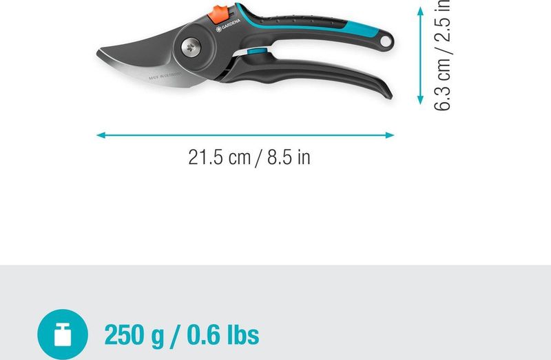 GARDENA PremiumCut Pro Snoeischaar - Bypass - Voor Vers Hout - Ergonomisch Ontwerp