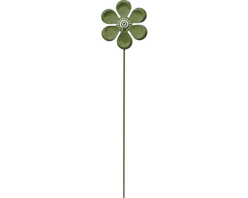 Decoratieve staaf Lafiora bloem H 90 cm metaal groen