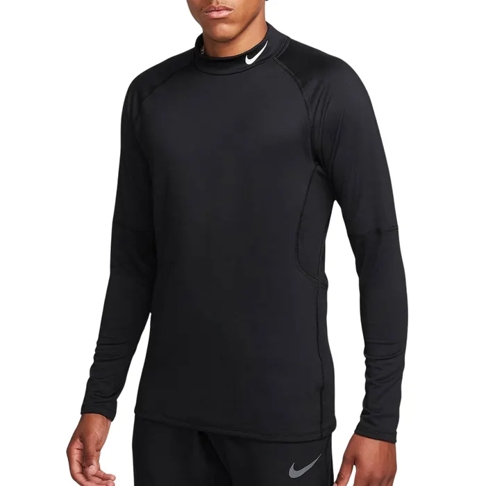 Nike Pro Dri-FIT Warm Mock LS Shirt Heren