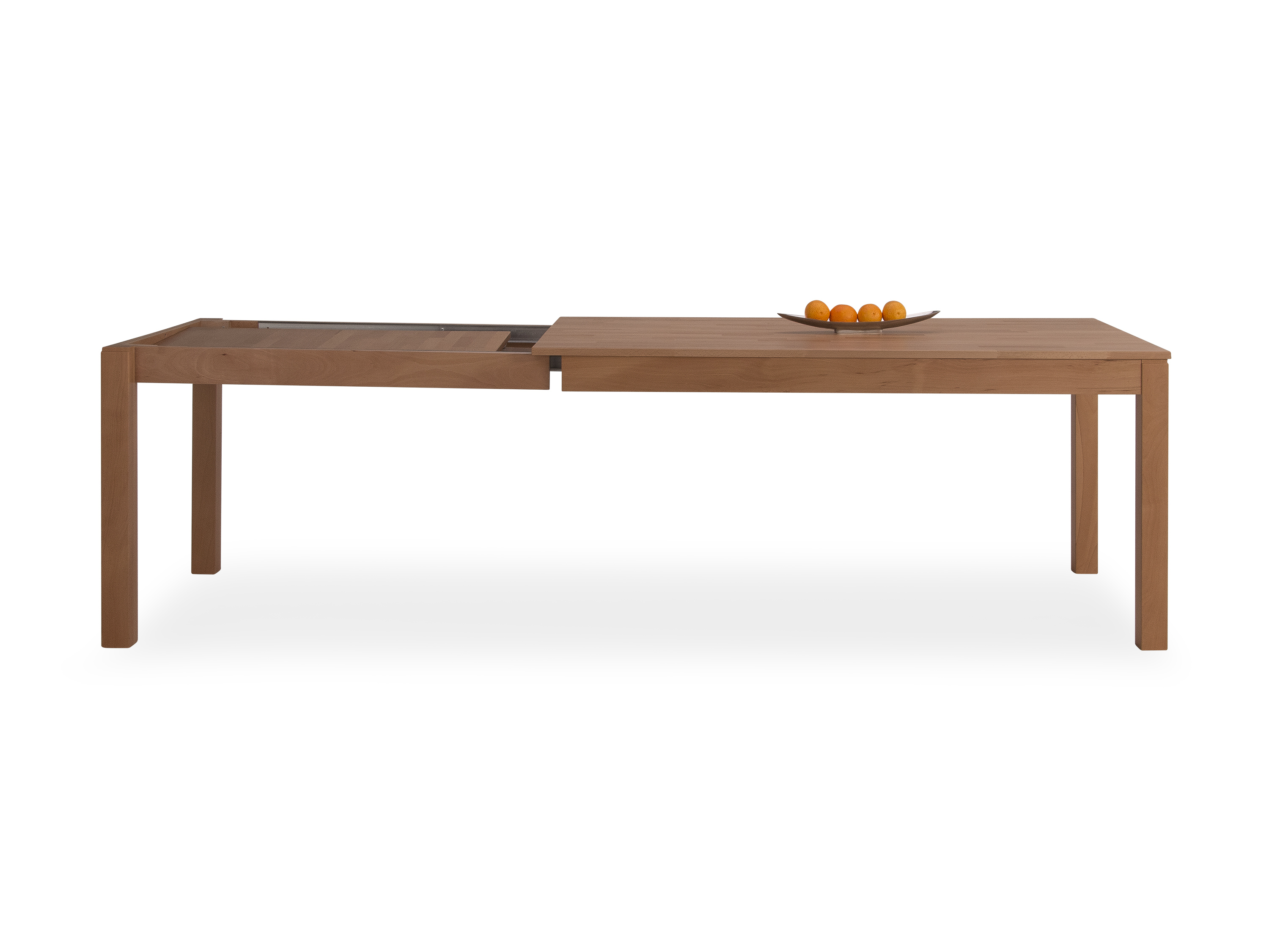 Esstisch SANTO 2 Kernbuche lackiert 120\/220 x 90 cm