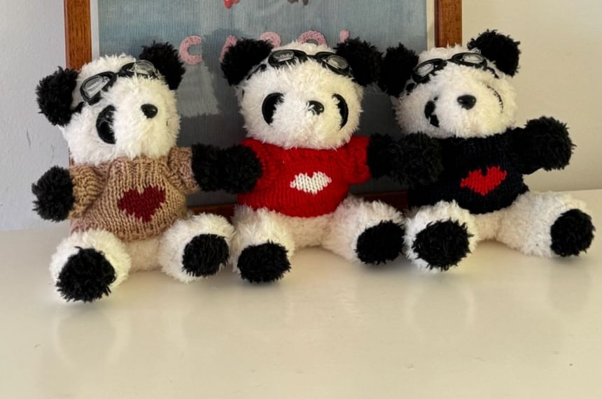 SeoulMall - Pluchen Panda Dieren Sleutelhanger