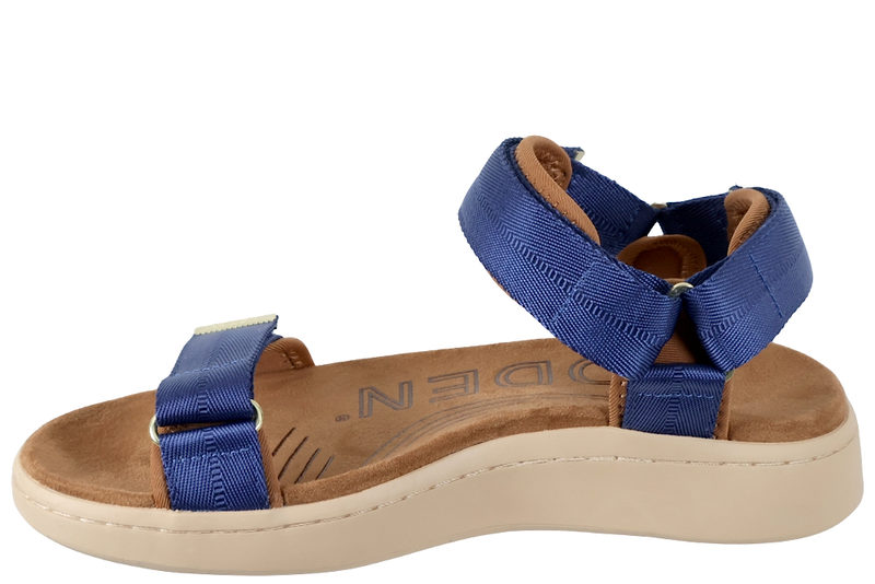 WODEN LINE COBOLT BLUE SANDAL I BLÅ TEKSTIL