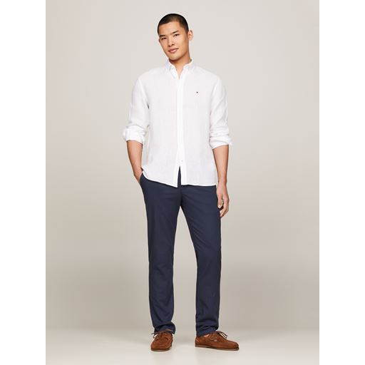 Tommy Hilfiger Pigment Dyed Solid Skjorte, Optic White, L