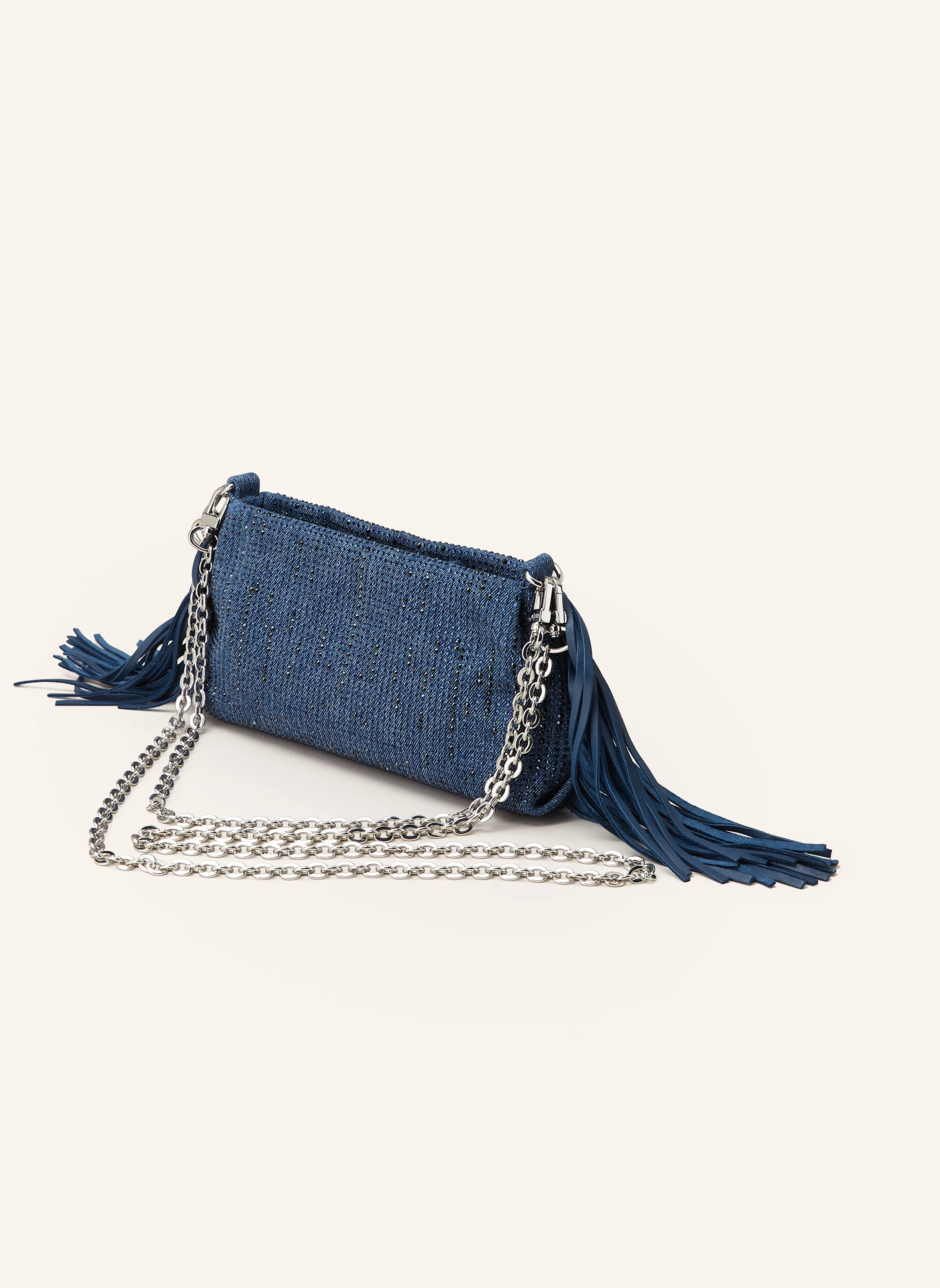maje Clutch mit Schmucksteinen