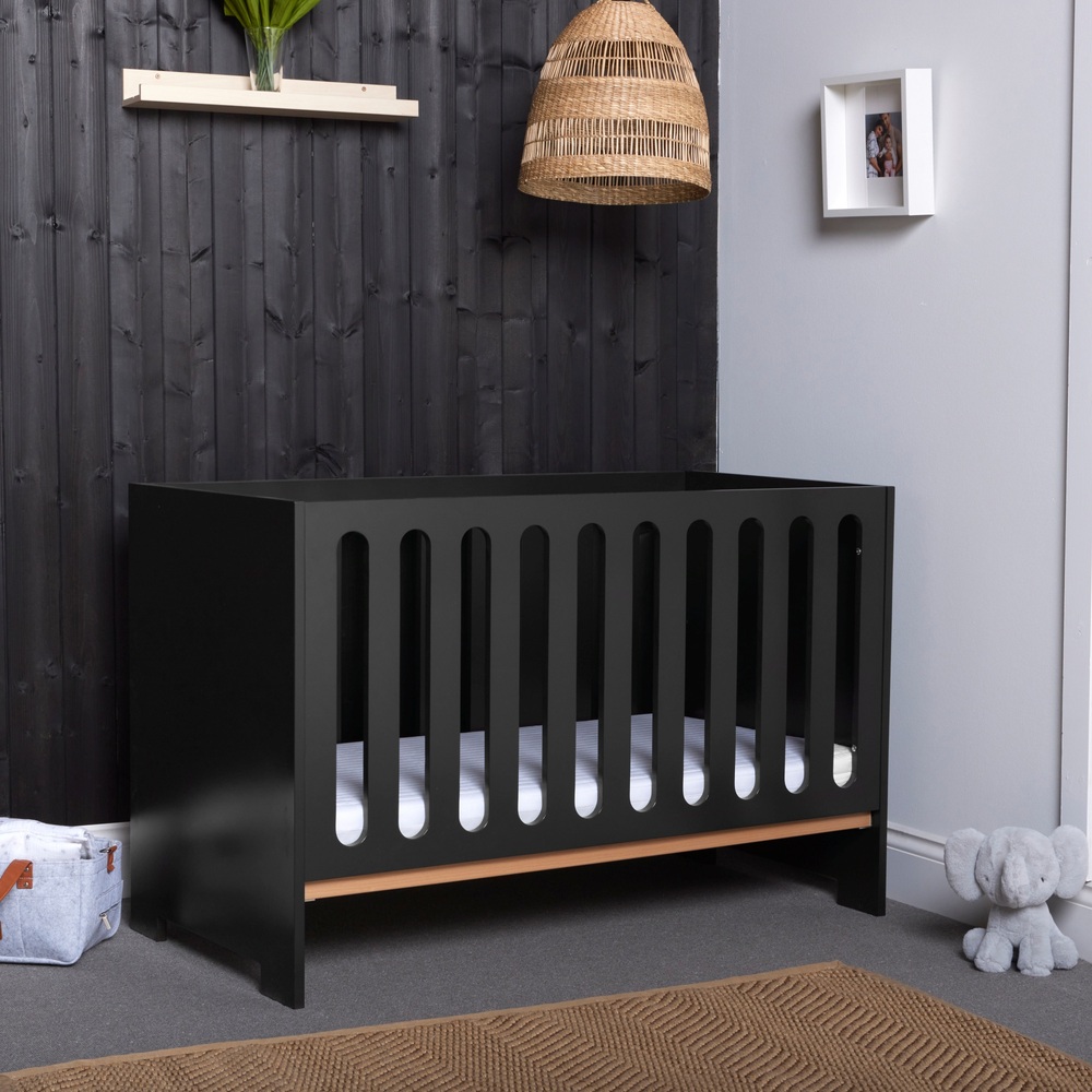 Baby Elegance Tom Kinderbett Schwarz/Naturbuche