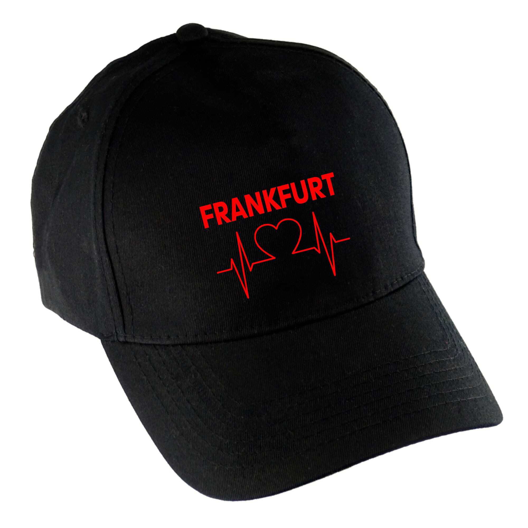 multifanshop® Baseballcap - Frankfurt - Herzschlag - Druck rot